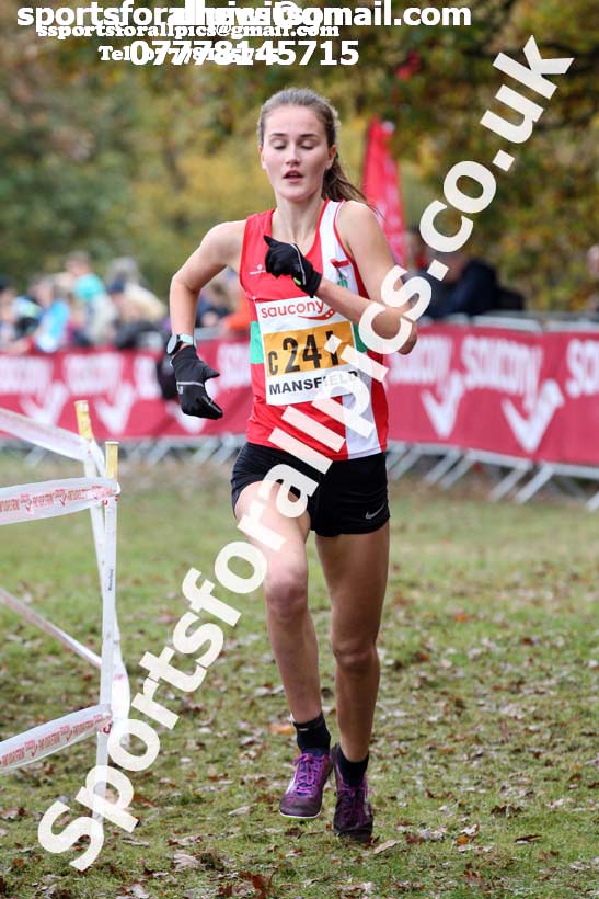 Womens junior National Cross Country Relay, Berry Hill Park, Mansfield. Photo:  David T. Hewitson/Sports for All Pics